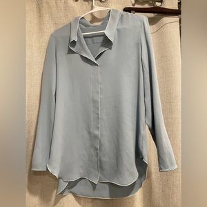 aritzia babaton blue business casual shirt top size s